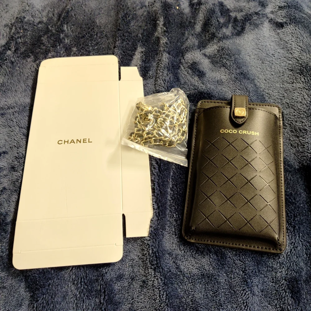 CHANEL Black Coco Crush Phone Holster